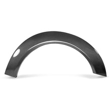 Load image into Gallery viewer, Close-up of 3K twill carbon fiber finish on rear fender flare