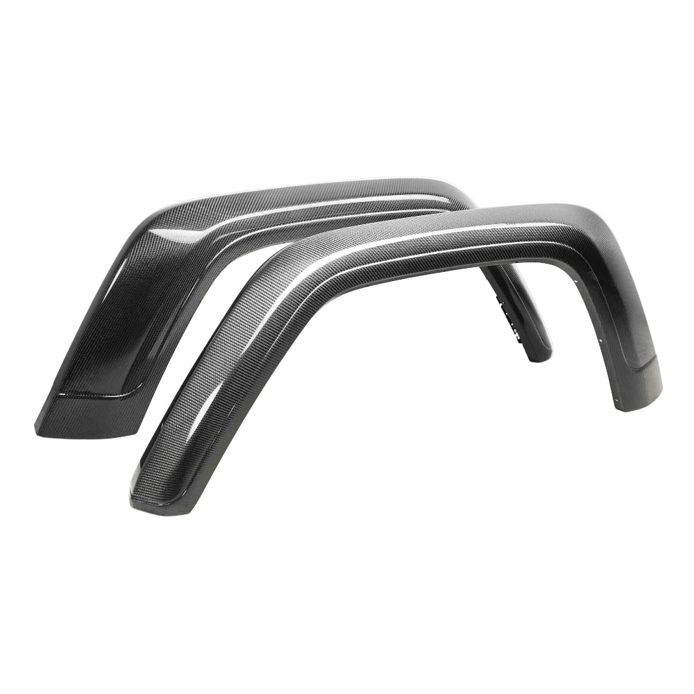 Anderson Composites Carbon Fiber Rear Fender Flares for 2020–2023 Jeep Gladiator JT Front Angle View