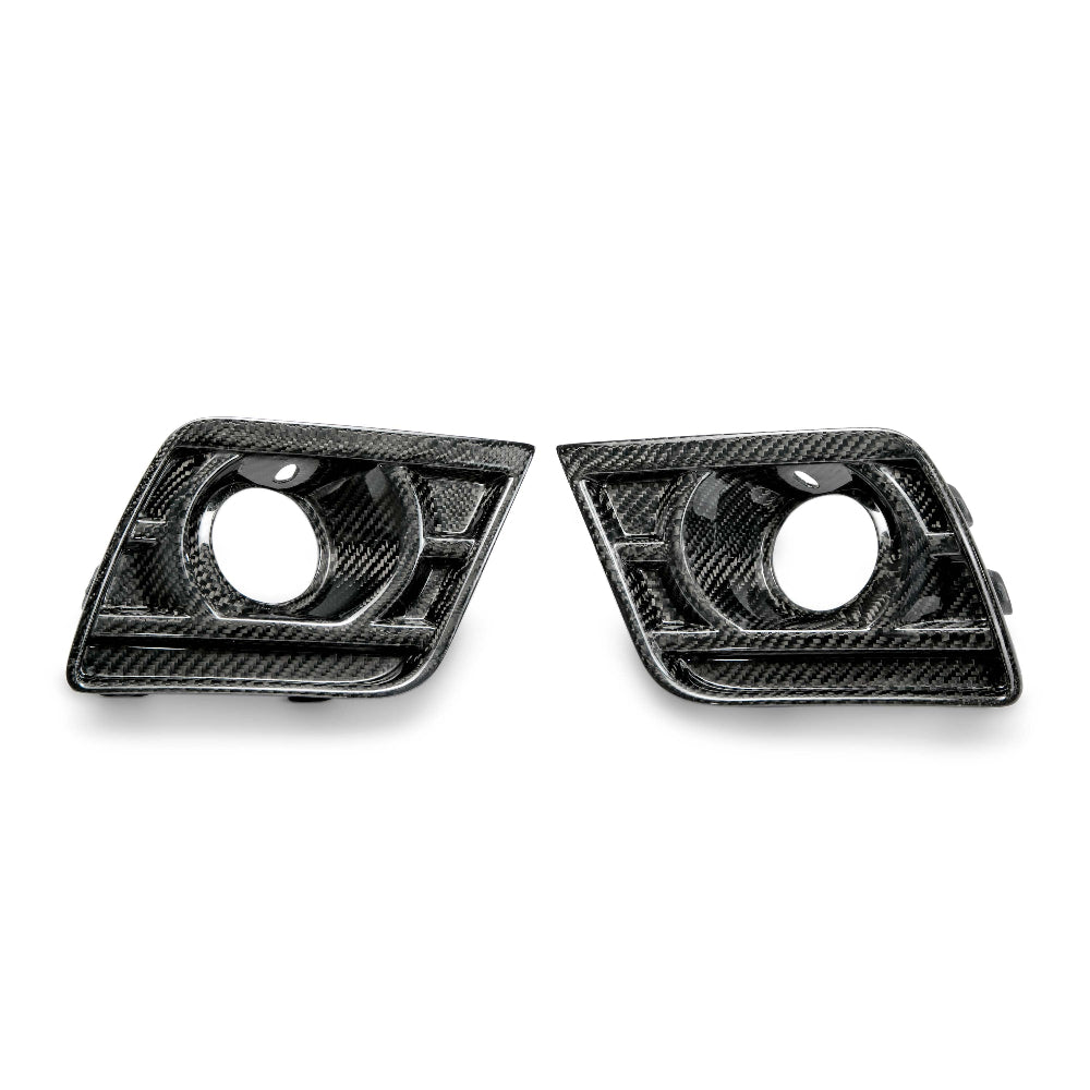 Close-up of carbon weave and finish on Camaro Z28 fog light bezels