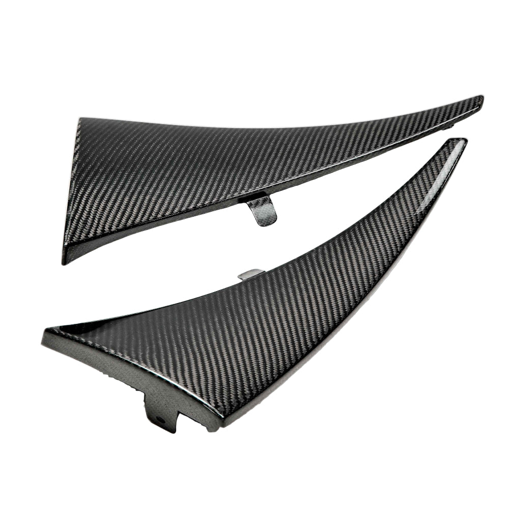 Carbon fiber front mud flaps for Corvette C7 Stingray and Z06 pair view