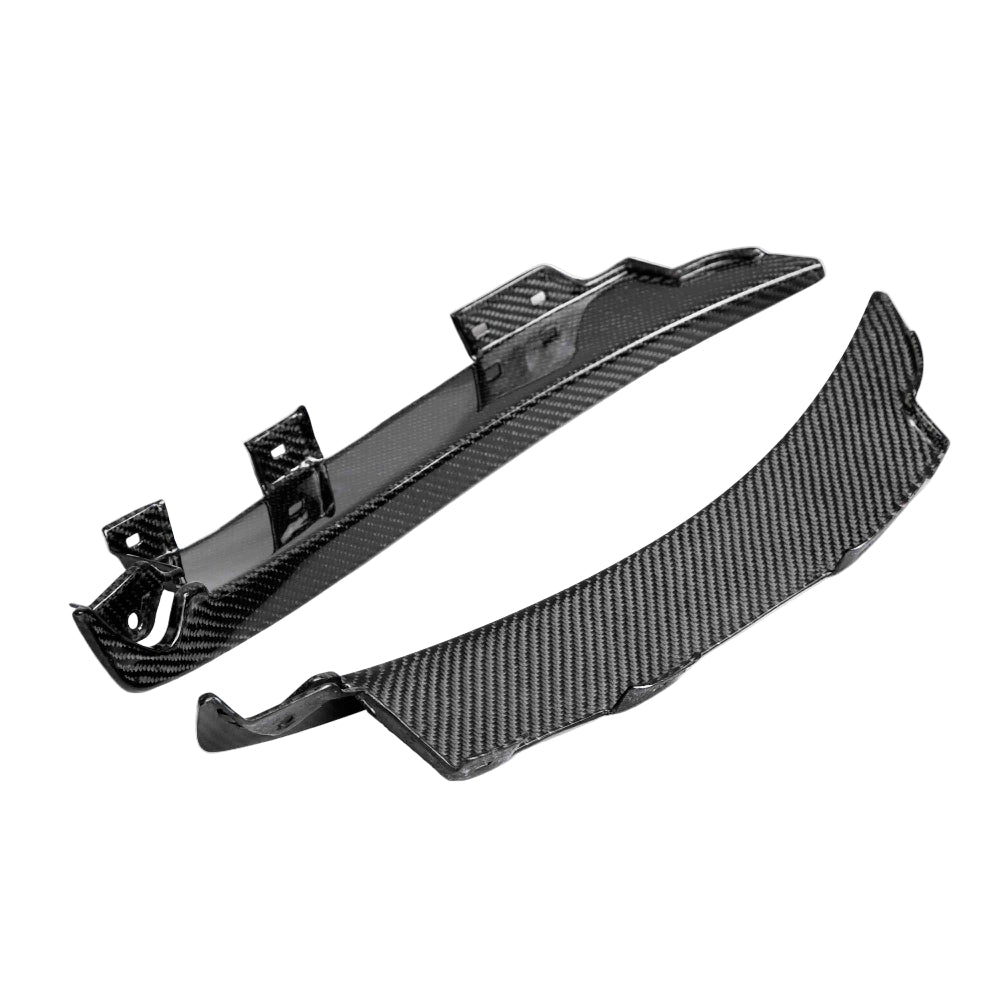 Pair of carbon fiber front splash guards for 2015–2020 Shelby GT350