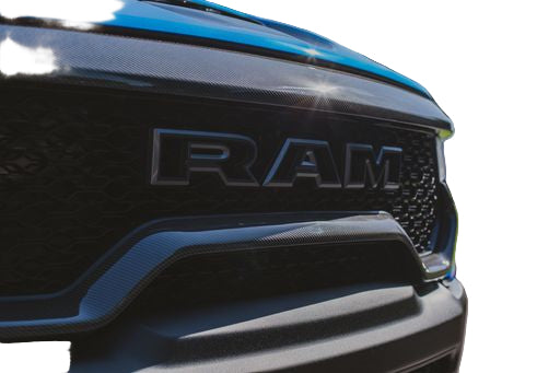 2021–2024 Dodge RAM TRX Carbon Fiber Front Grille Lower Trim Angle View