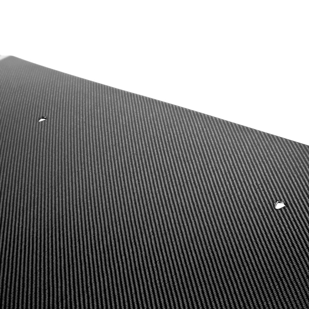 Top view showing high-gloss carbon finish