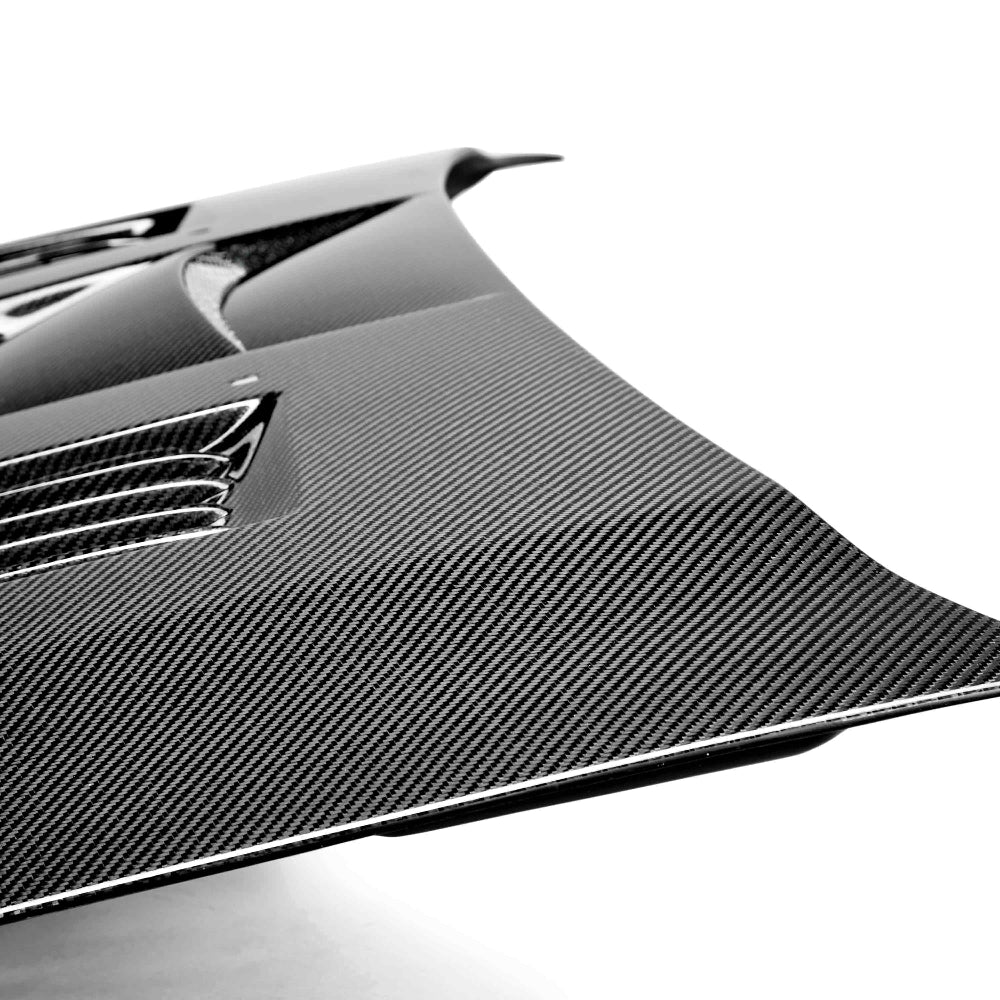 Top view showing gloss carbon finish and vent detail