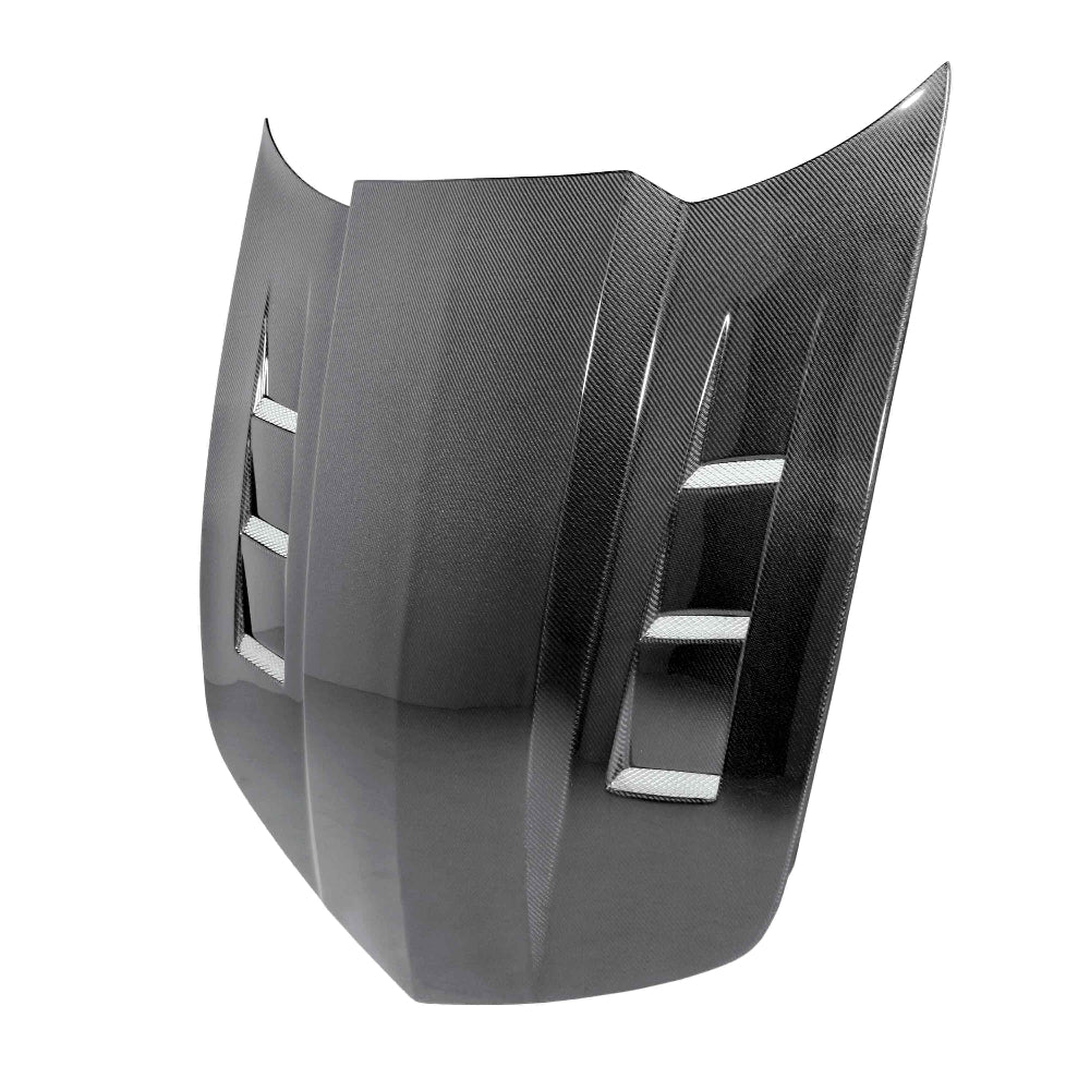 Detail of carbon fiber surface and UV-gloss finish