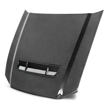 Load image into Gallery viewer, Front angle view of Anderson Composites Type-GT Carbon Fiber Hood for 2010–2014 Mustang &amp; Shelby GT500