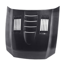 Load image into Gallery viewer, Front angled view of Anderson Composites Type-SS Carbon Fiber Hood for 2010–2014 Mustang &amp; Shelby GT500