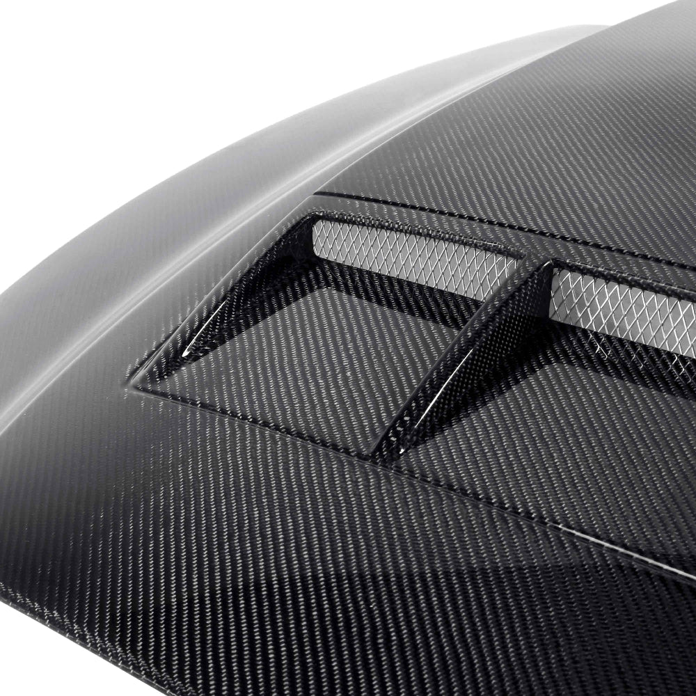 Close-up of 3K 2x2 twill carbon fiber weave and UV-protected gloss finish