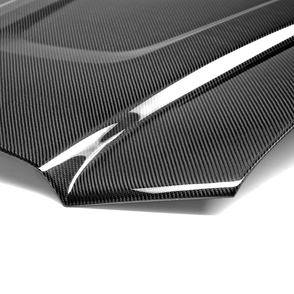 Close-up of the 2x2 twill weave pattern and gloss finish texture