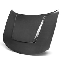 Load image into Gallery viewer, Anderson Composites 2015–2024 Dodge Charger Type DM Demon Style Carbon Fiber Hood – front view highlighting aggressive scoop.