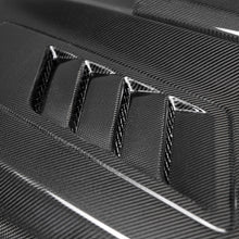 Load image into Gallery viewer, Anderson Composites Carbon Fiber Ram Air Hood on 2015–2017 Mustang GT, showing aggressive contour and perfect fitment.