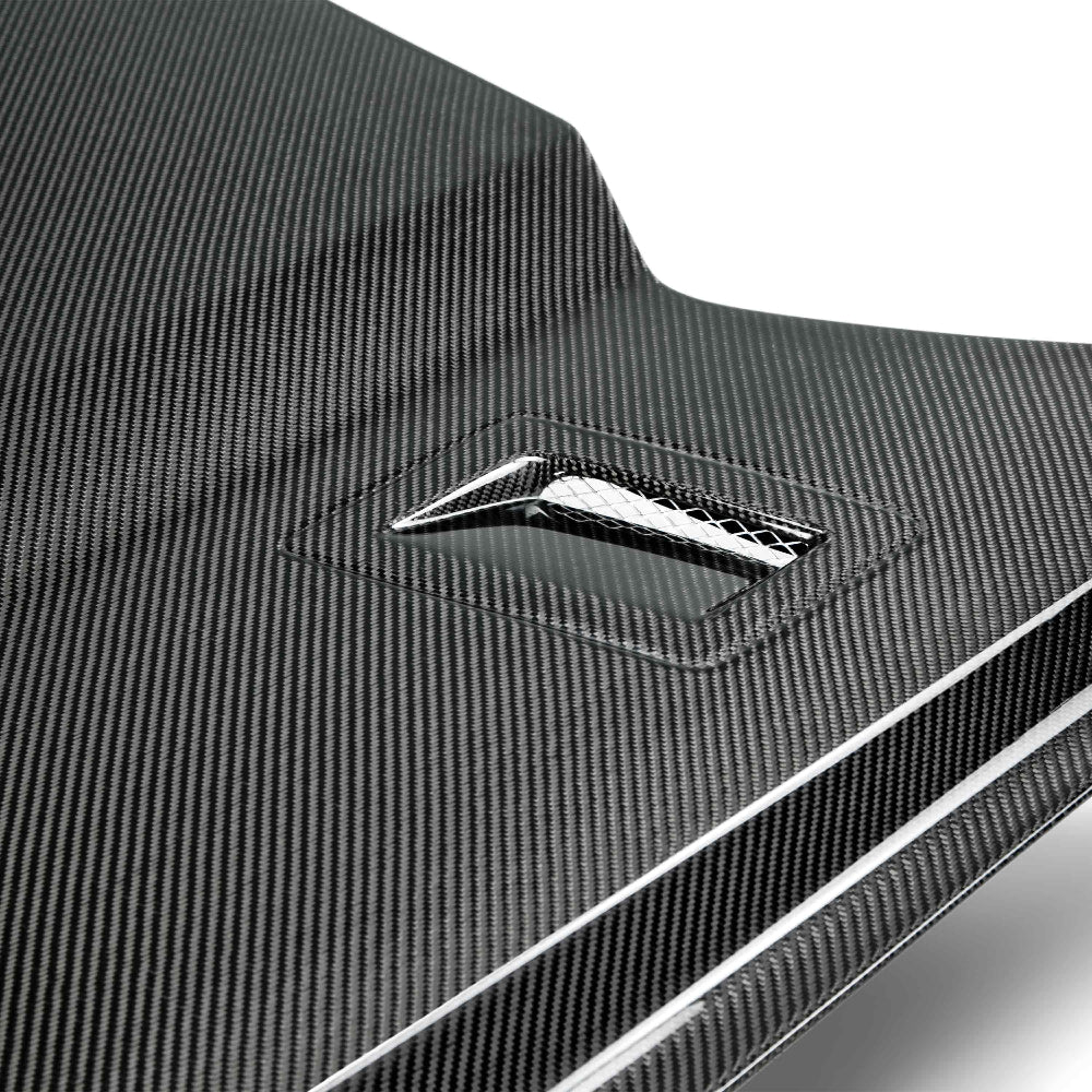 Anderson Composites Type-G Double-Sided Carbon Fiber Hood – Installed on Mustang