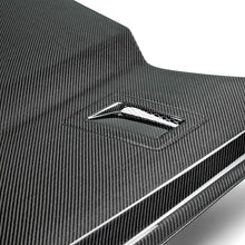 Load image into Gallery viewer, Anderson Composites Type-G Double-Sided Carbon Fiber Hood – Installed on Mustang