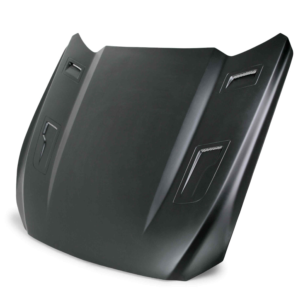 Anderson Composites Type-GTH Fiberglass Hood – Front Angle View