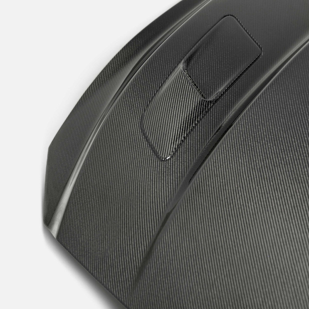 Anderson Composites Double Sided Carbon Fiber Cowl Hood – Underside Finish View