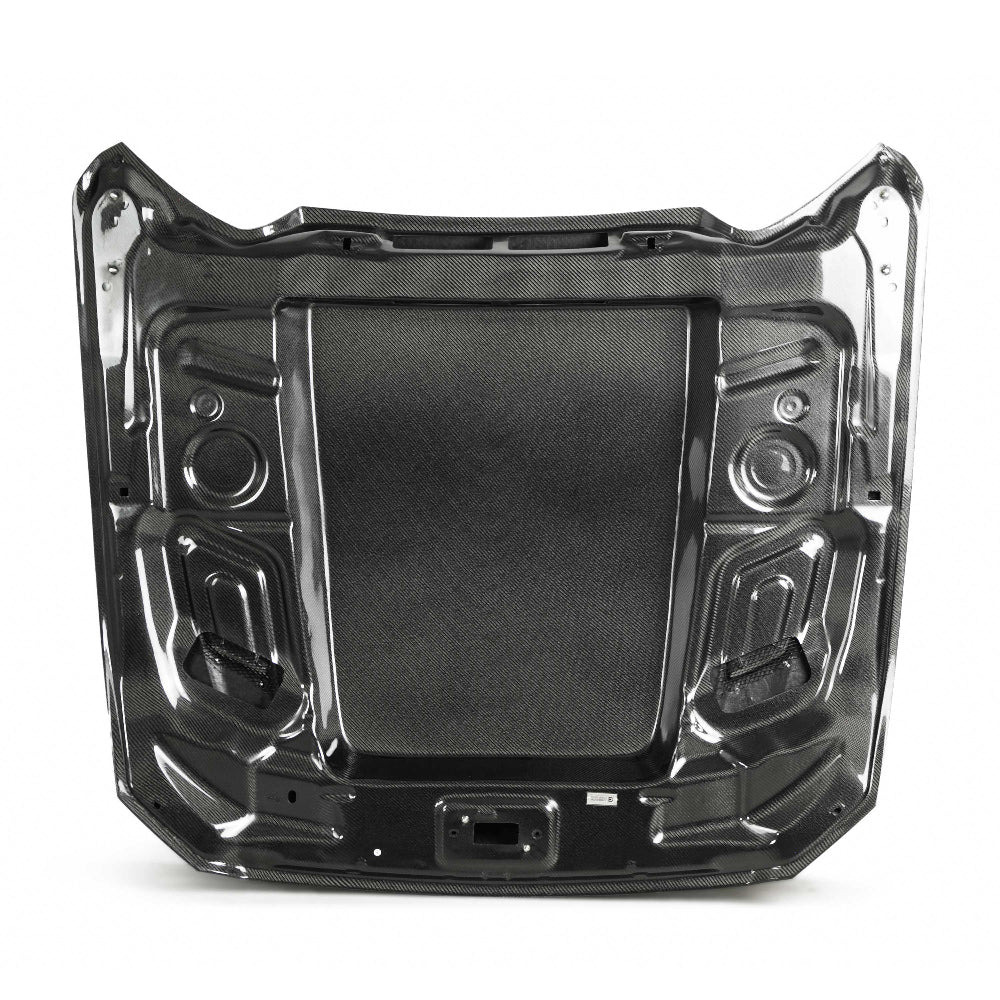 Anderson Composites Double Sided Carbon Fiber Cowl Hood – Finished Surface Reflection