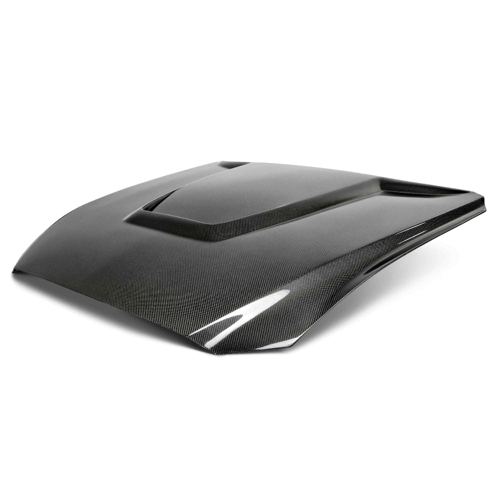 Anderson Composites Type-GR Double-Sided Carbon Fiber Hood – Top Vent Detail