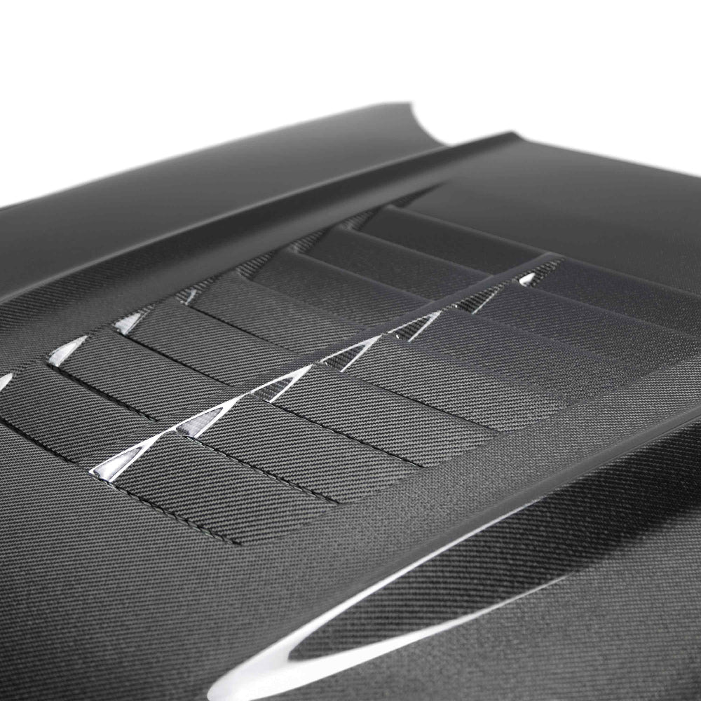 Anderson Composites Type-GT5 Double Sided Carbon Fiber Hood – Underside Carbon Finish