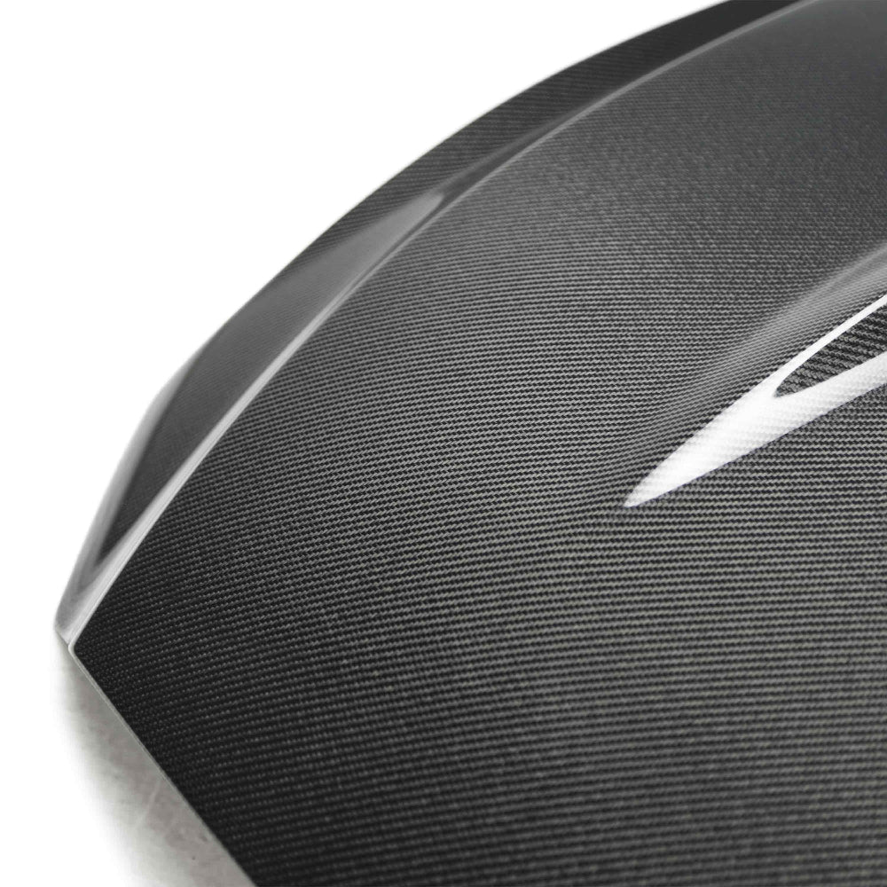 Anderson Composites Type-GT5 Double Sided Carbon Fiber Hood – Side Profile View