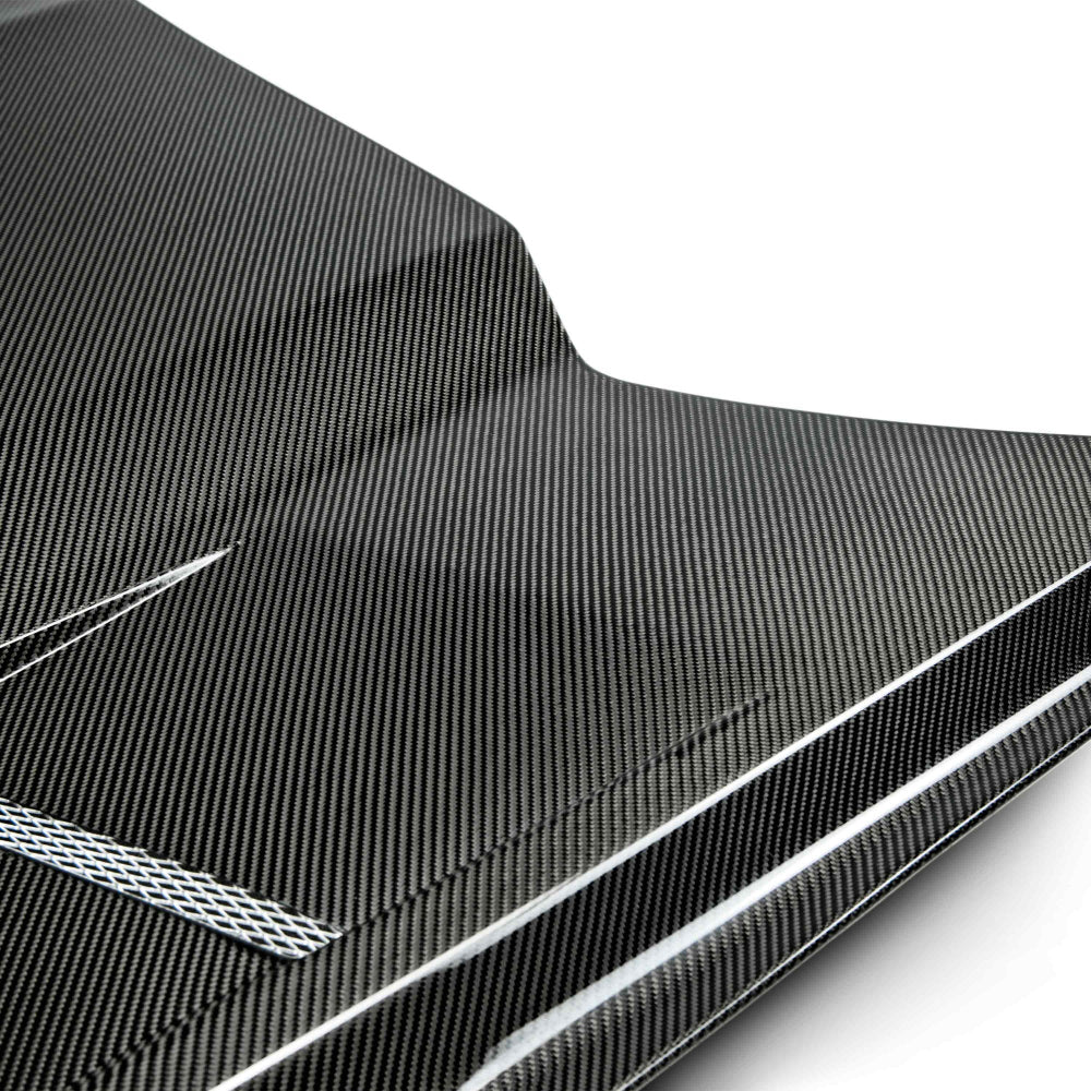 Anderson Composites Double Sided Carbon Fiber Heat Extractor Hood – Installed on 2015–2017 Mustang