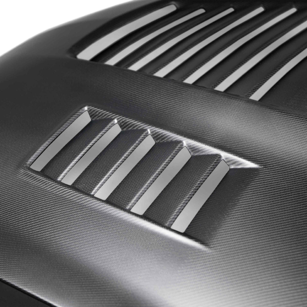Anderson Composites GT350 Type-CR Dry Carbon Fiber Hood – Side Profile View