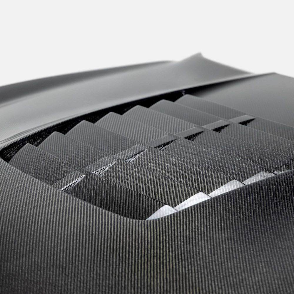 GT500-Style Hood Vent Detail on Anderson Composites Type-GT5 Carbon Fiber Hood