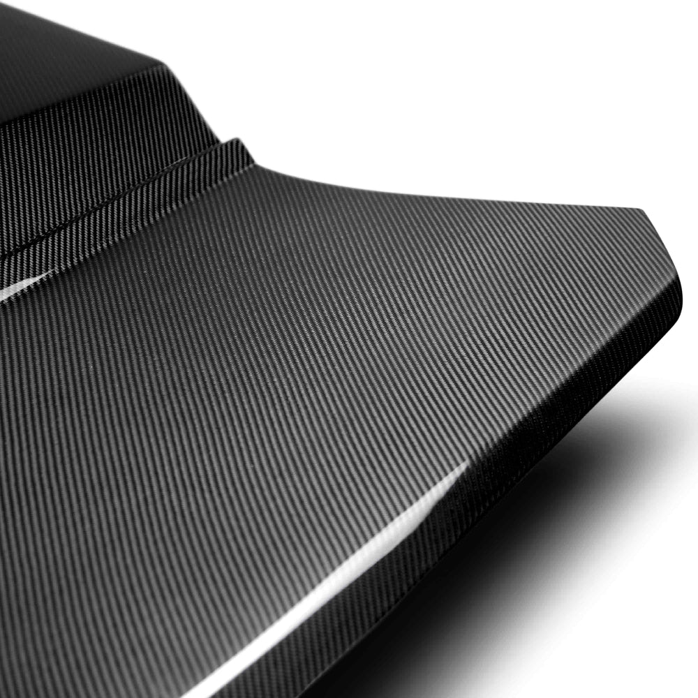 Underside view of Anderson Composites 2016–2024 Camaro Type-AZ Carbon Fiber Hood