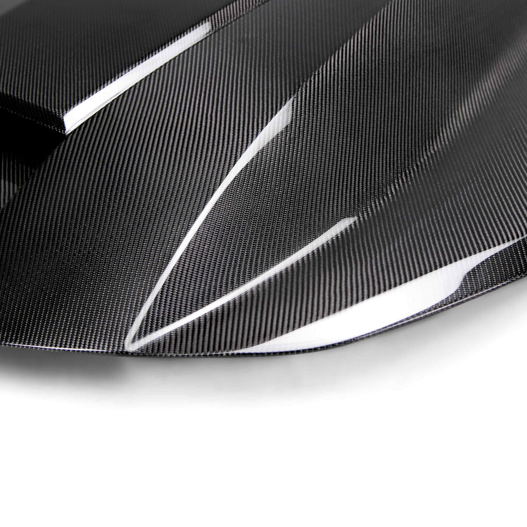 Anderson Composites 2016–2024 Chevy Camaro Double-Sided Carbon Fiber Hood Close-Up