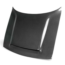 Load image into Gallery viewer, Front view of Anderson Composites Type-OE carbon fiber hood for 2018–2024 Dodge Demon.