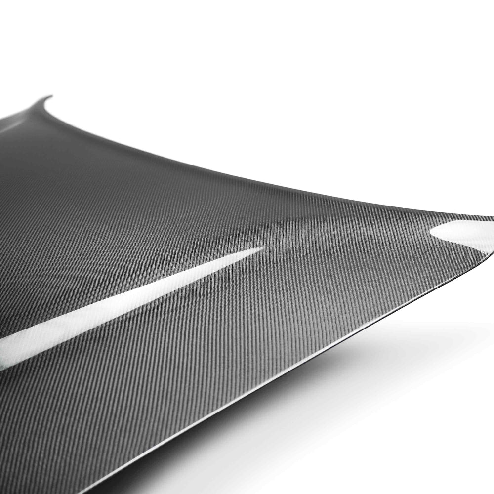 Detail shot of air intake opening and carbon weave pattern.