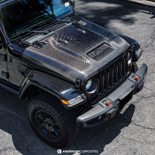 Load image into Gallery viewer, Anderson AC-HD20JPJT-MO carbon fiber hood top view