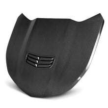 Load image into Gallery viewer, Front angle of Anderson Composites Type-OE carbon fiber hood for 2016–2024 Chevrolet Camaro.