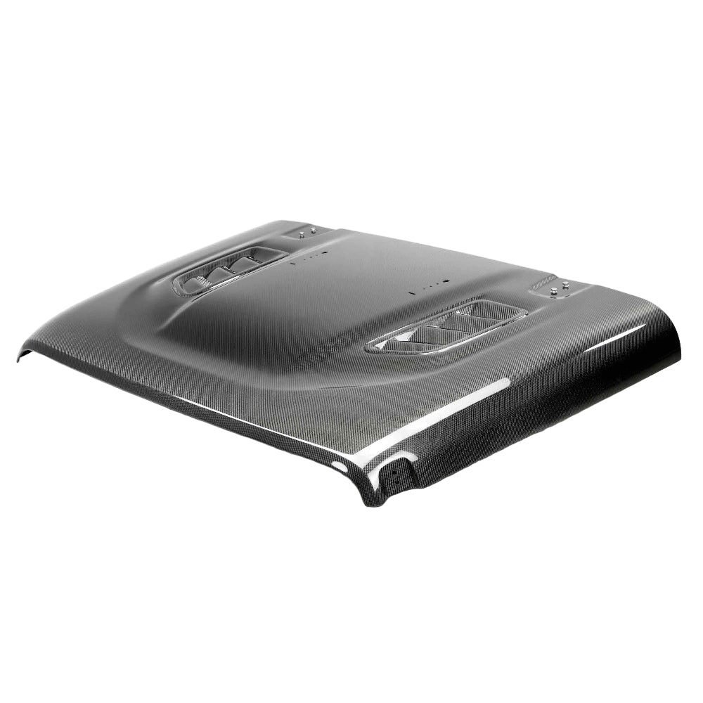 Jeep Wrangler Rubicon Type-OE Carbon Fiber Hood Top View