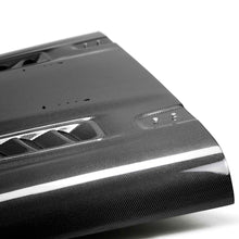 Load image into Gallery viewer, Installed View of Type-OE Carbon Fiber Hood on 2018–2023 Jeep Wrangler Rubicon