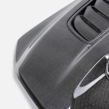 Load image into Gallery viewer, Close-Up of TRX Carbon Fiber Hood Vents and Amber Lamp Housing