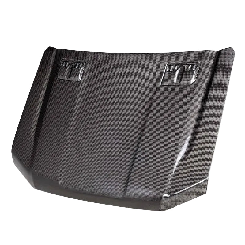 Anderson Composites AC-HD24FDRNRA-OE carbon fiber hood close-up weave