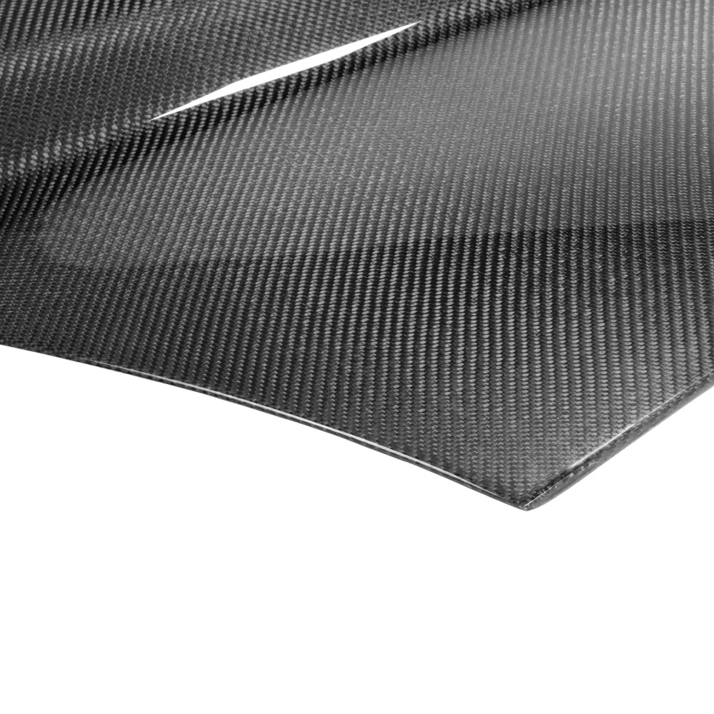 Anderson Composites Trans Am Type-OE Carbon Fiber Hood – top weave close-up