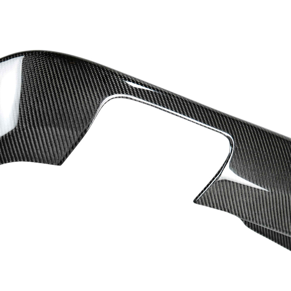 Side profile demonstrating curvature and fitment to bumper lines