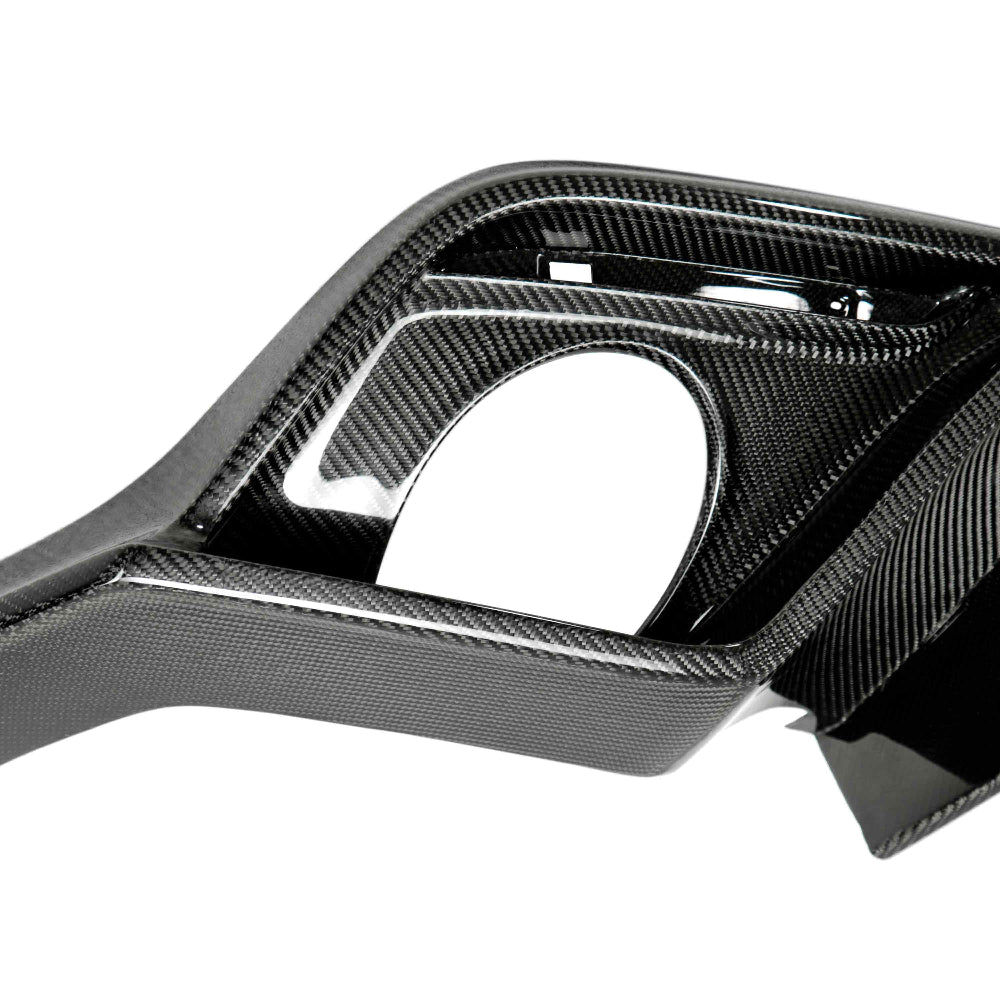 Anderson Composites Mustang Type-AR Carbon Fiber Rear Diffuser – close-up weave finish