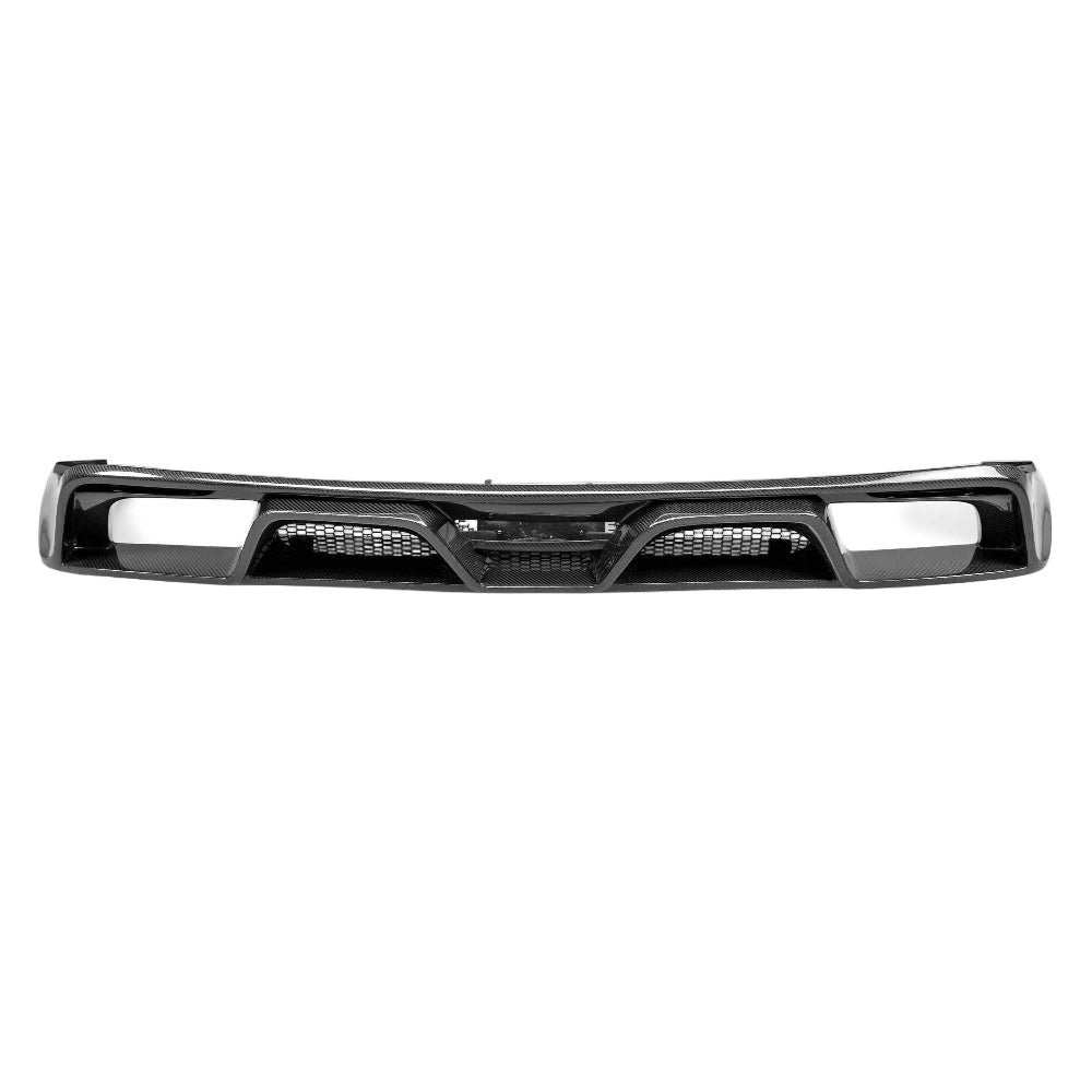 Anderson Composites Mustang R-Style Carbon Fiber Rear Valance – rear profile view 2