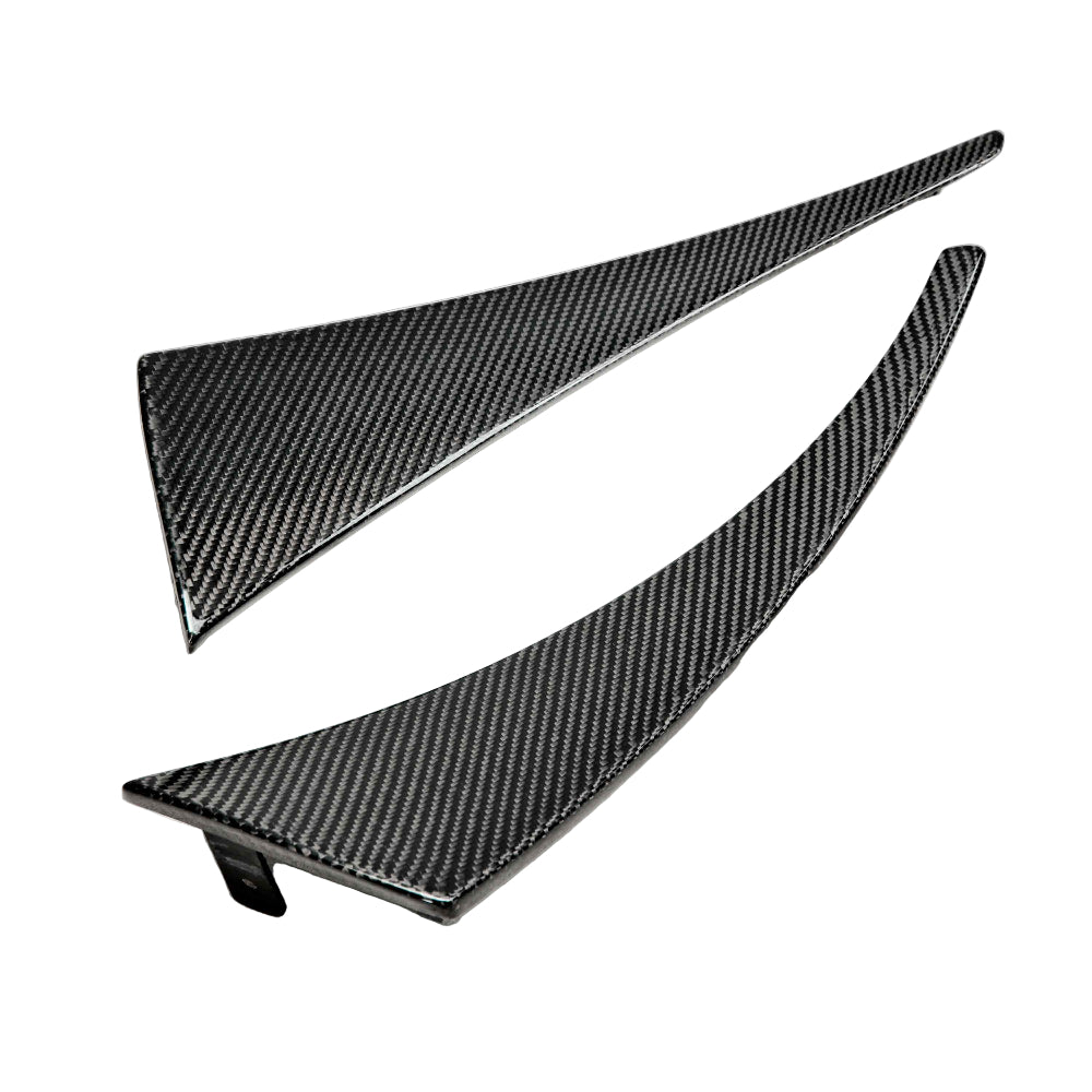 Anderson Composites 2014–2019 Corvette C7 Carbon Fiber Rear Mud Flaps – front angle view