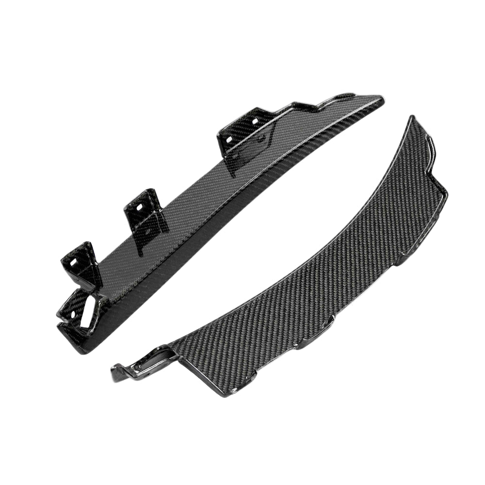 Anderson Composites 2020–2023 Mustang GT500 Carbon Fiber Rear Mud Guards – angled front view