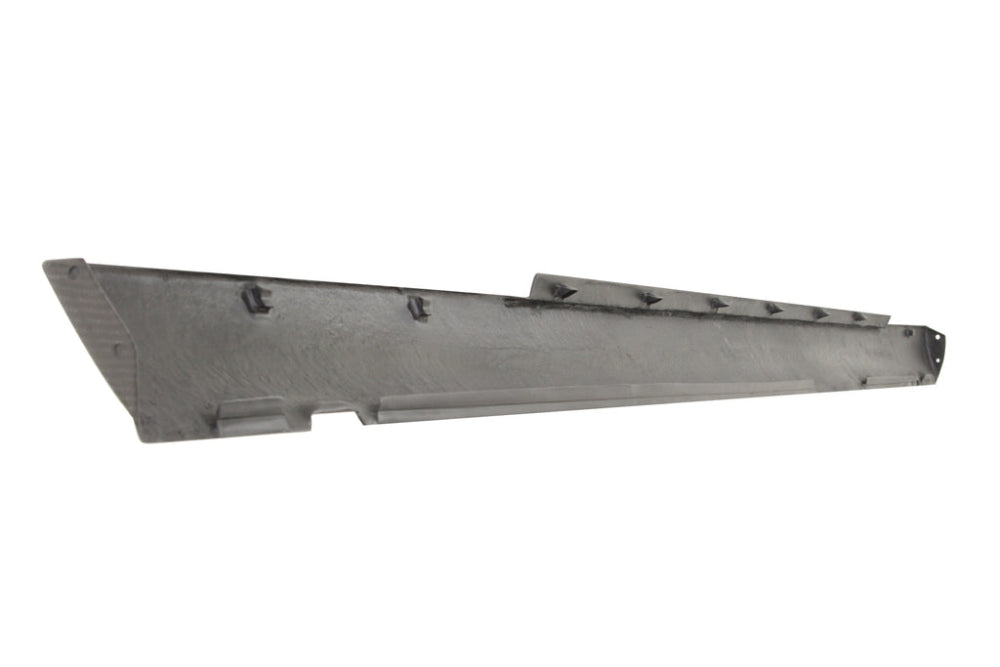 Close-up of 3K 2×2 twill carbon fiber weave and glossy finish on Anderson Composites Challenger rockers.