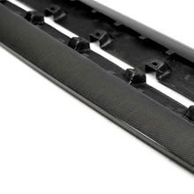 Load image into Gallery viewer, Close-up of Anderson Composites 3K 2×2 twill carbon fiber weave with UV-resistant clear coat and smooth edges.