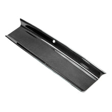 Load image into Gallery viewer, Front angle showing Anderson Composites Carbon Fiber Decklid Panel (No Emblem) for 2015–2023 Ford Mustang with gloss 3K 2x2 weave.