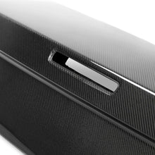 Load image into Gallery viewer, Close-up showcasing weave pattern and UV-protected clear coat of the carbon decklid.