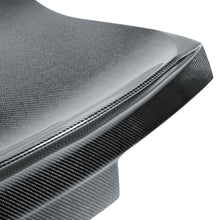 Load image into Gallery viewer, Close-up of the carbon fiber weave detailing and polished gloss finish.