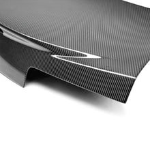 Load image into Gallery viewer, Underside view showing precision mounting points and lightweight structure of the dry carbon decklid.