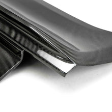 Load image into Gallery viewer, Underside view of the Anderson Composites Mustang Type-ST Double-Sided Carbon Fiber Decklid showing the bonded carbon fiber skeleton structure for maximum strength.