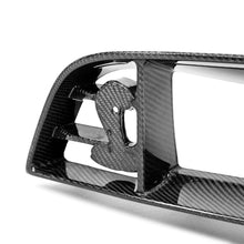 Load image into Gallery viewer, Close-Up View of Anderson Composites Carbon Fiber Front Upper Grille Detailing and Gloss Finish